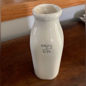 Beth Mueller signed and dated milk bottle, ENJOY LIFE.